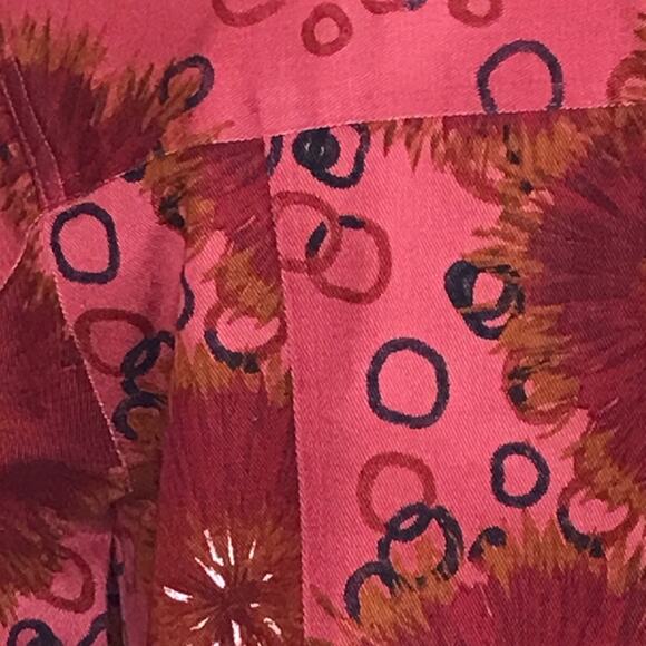 French Laundry Size Large Floral Printed Denim Jacket Pockets Fitted - Picture 11 of 15